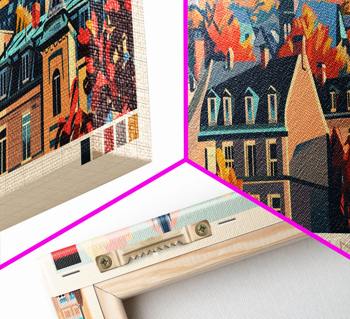 Bochum Germany Panoramic Travel Poster, Framed Canvas Print or Metal Wall Art, Travel Art, Home Decor, Panoramic Painting, Midcentury Art