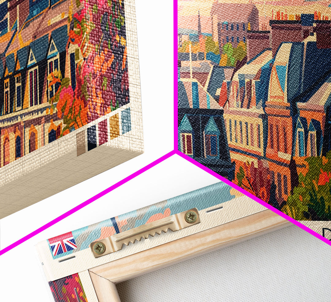 Bradford United Kingdom Travel Print Wall Art, Panoramic City Art, Travel Art, Wall Decor, Vacation Gift, Framed Canvas Print Or Metal Art