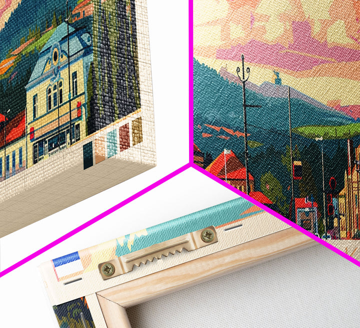 Bratsk Russia Travel Print Wall Art, Panoramic City Art, Travel Art, Wall Decor, Vacation Gift, Framed Canvas Print Or Metal Art