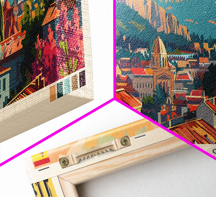 Burgos Spain Wall Art, Panoramic Travel Poster, Panoramic Framed Canvas Print, City Wall Art, Wall Hanging Home Decor, Travel Art