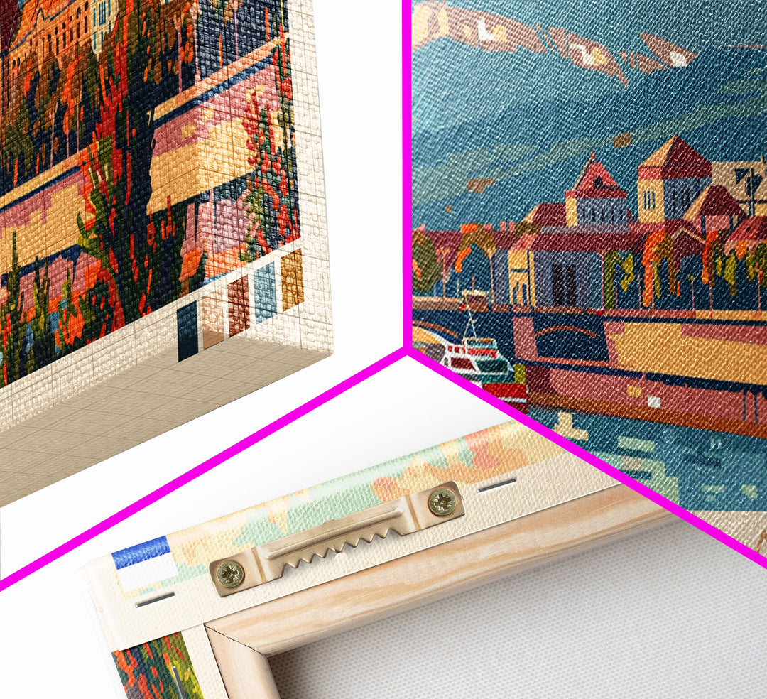 Cheboksary Russia Travel Art, City Art, Framed Canvas Print or Metal Wall Art, Europe Travel Poster, Panoramic Wall Art, Extra Wide Wall Art