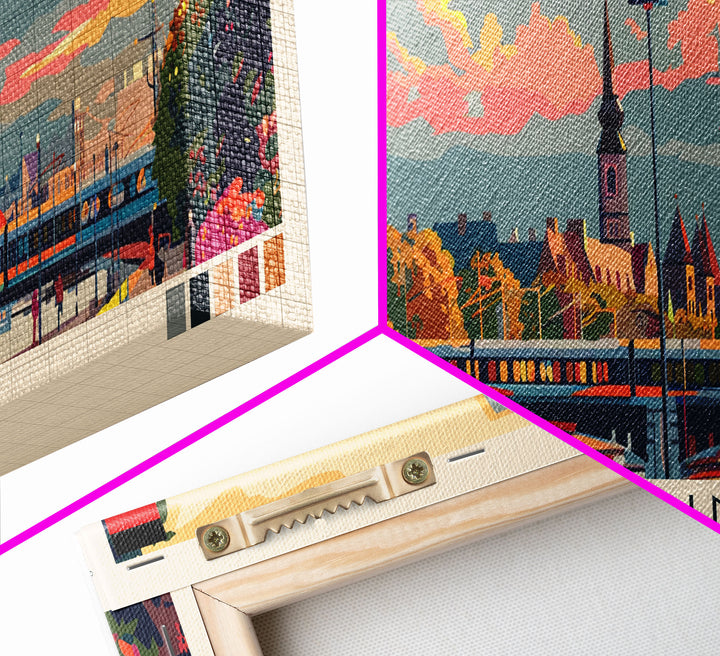 Dortmund Germany Wall Art, Panoramic Travel Poster, Panoramic Framed Canvas Print, City Wall Art, Wall Hanging Home Decor, Travel Art