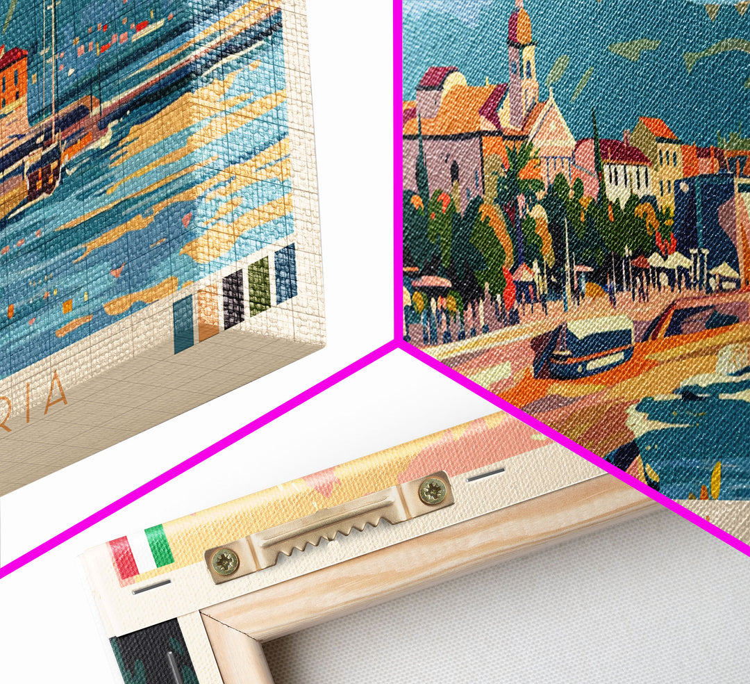 Reggio Calabria Wall Art, Panoramic Travel Poster, Panoramic Framed Canvas Print, City Wall Art, Wall Hanging Home Decor, Travel Art