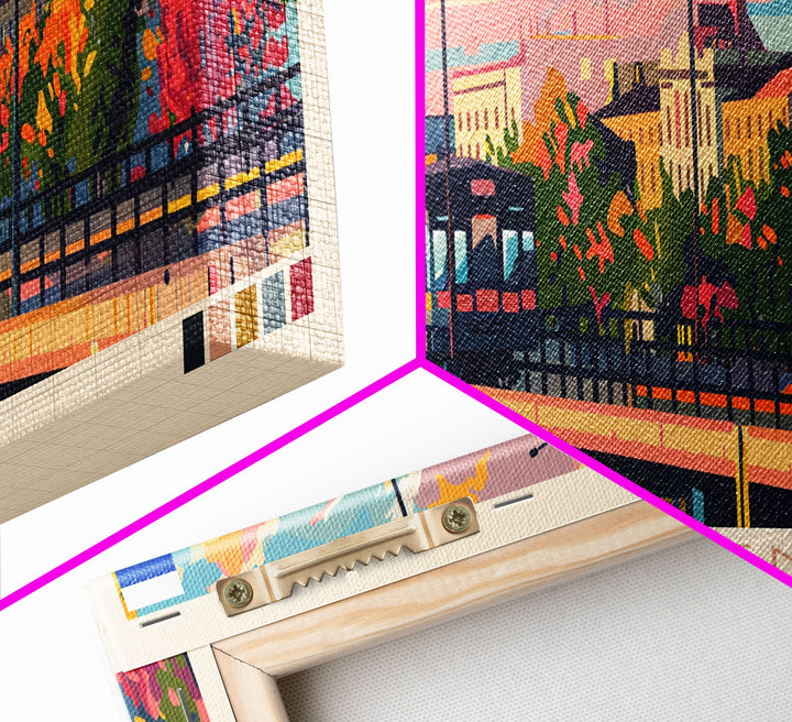 Tyumen Russia Panoramic Travel Poster, Framed Canvas Print or Metal Wall Art, Travel Art, Home Decor, Panoramic Painting, Midcentury Art