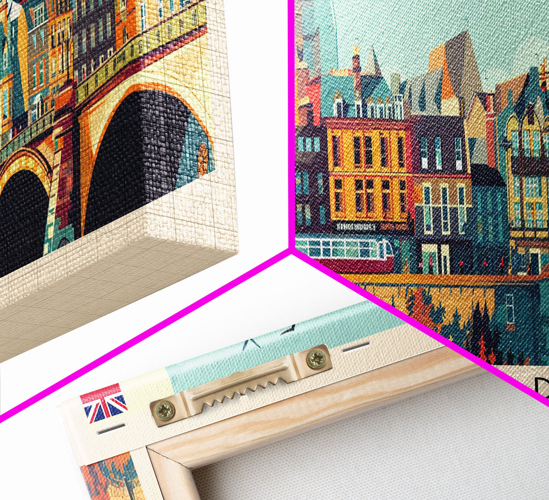 Bradford United Kingdom Travel Print Wall Art, Panoramic City Art, Travel Art, Wall Decor, Vacation Gift, Framed Canvas Print Or Metal Art