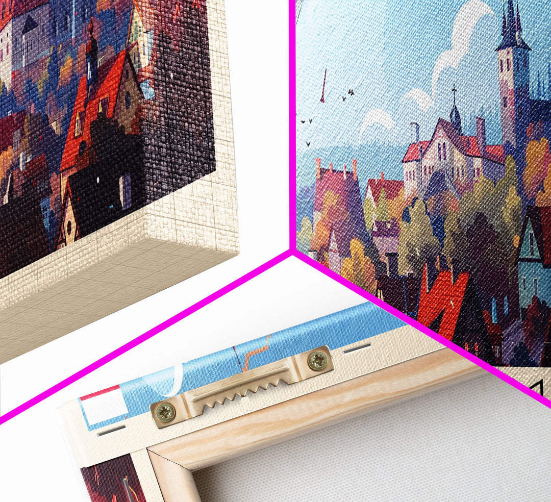 Bytom Poland Panoramic Travel Poster, Framed Canvas Print or Metal Wall Art, Travel Art, Home Decor, Panoramic Painting, Midcentury Art