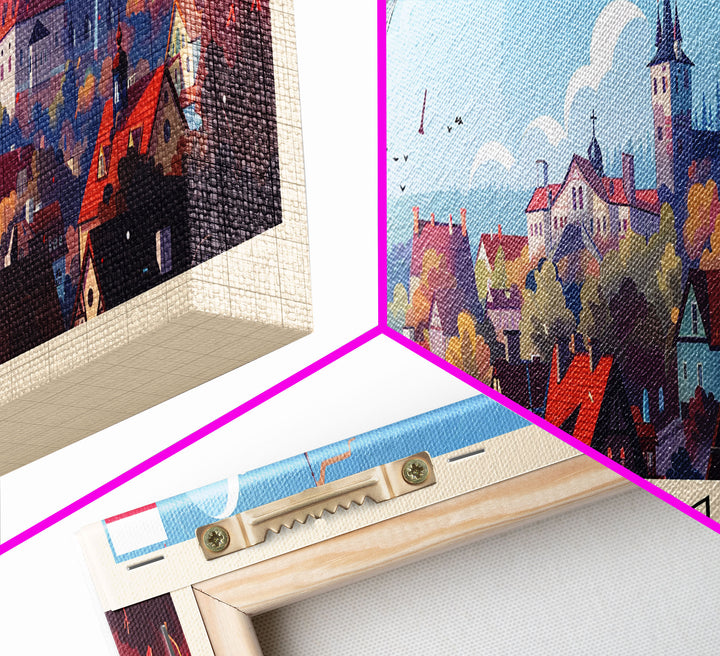 Bytom Poland Panoramic Travel Poster, Framed Canvas Print or Metal Wall Art, Travel Art, Home Decor, Panoramic Painting, Midcentury Art