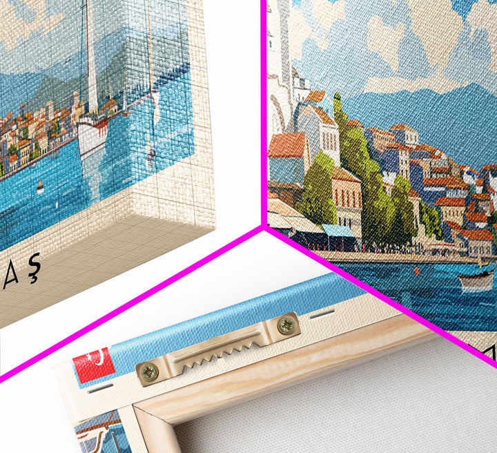 Kahramanmaras Turkey Panoramic Travel Poster, Framed Canvas Print or Metal Wall Art, Travel Art, Home Decor, Panoramic Painting, Midcentury Art