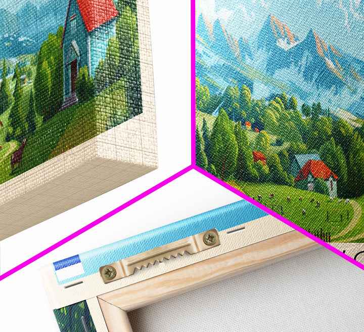 Korolyov Russia Wall Art, Panoramic Travel Poster, Panoramic Framed Canvas Print, City Wall Art, Wall Hanging Home Decor, Travel Art