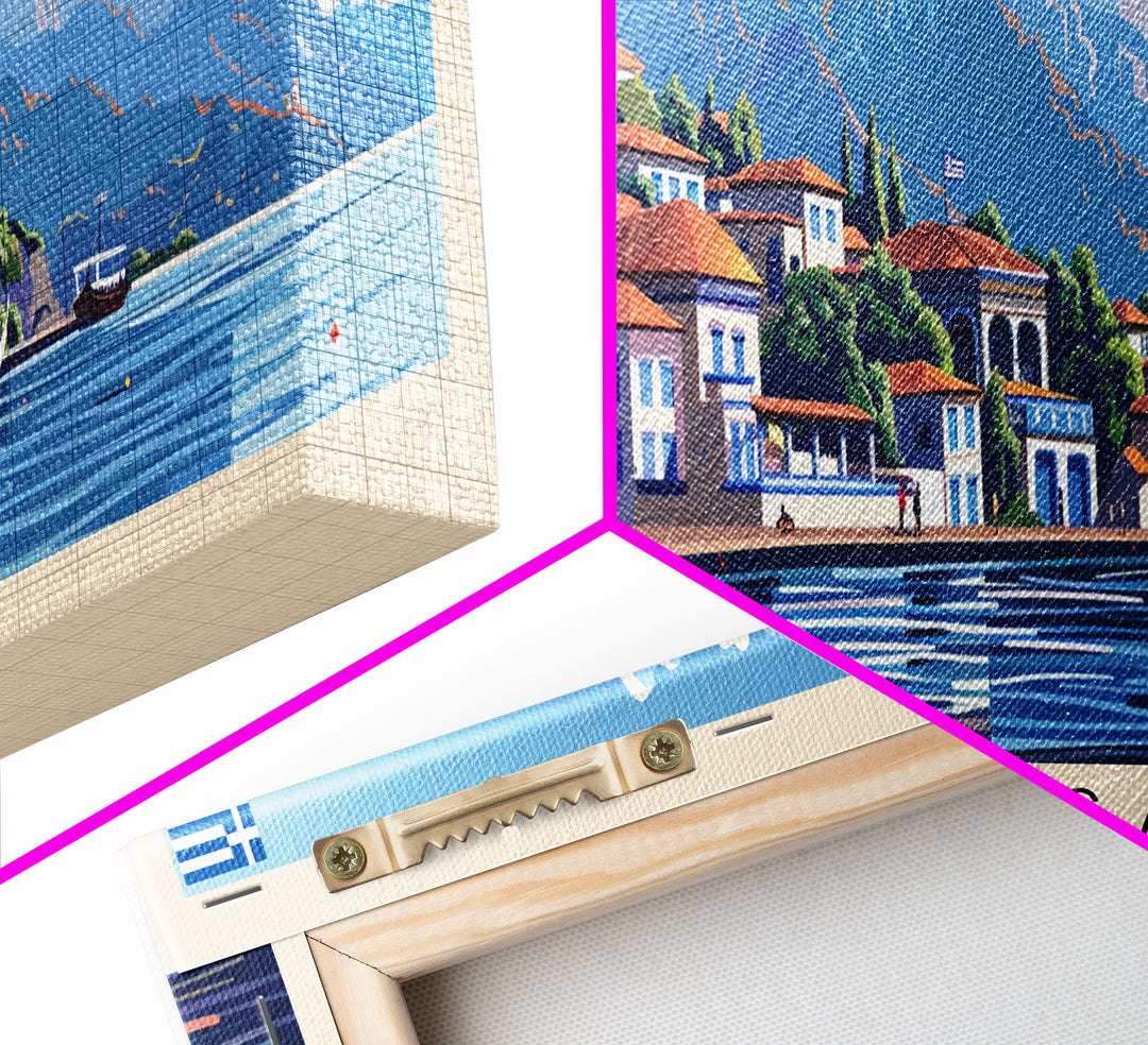 Larissa Greece Travel Print Wall Art, Panoramic City Art, Travel Art, Wall Decor, Vacation Gift, Framed Canvas Print Or Metal Art