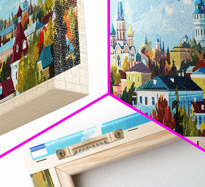 Oryol Russia Wall Art, Panoramic Travel Poster, Panoramic Framed Canvas Print, City Wall Art, Wall Hanging Home Decor, Travel Art