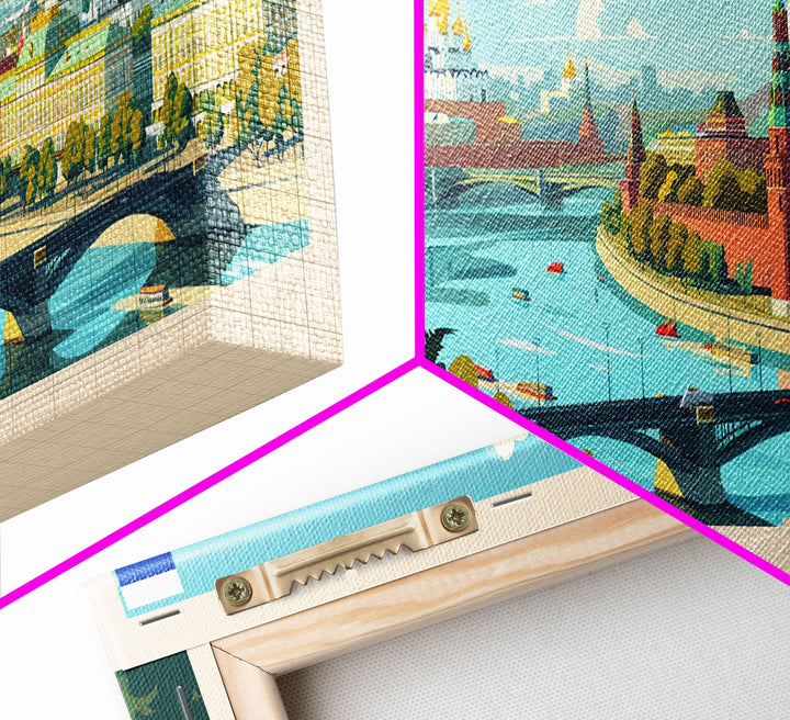 Ufa Russia Wall Art, Panoramic Travel Poster, Panoramic Framed Canvas Print, City Wall Art, Wall Hanging Home Decor, Travel Art