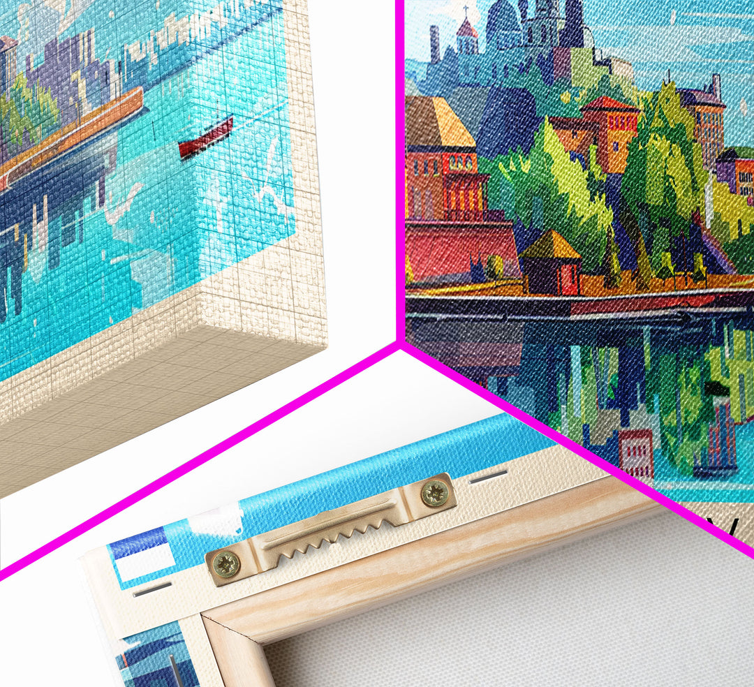 Ulyanovsk Russia Travel Art, City Art, Framed Canvas Print or Metal Wall Art, Europe Travel Poster, Panoramic Wall Art, Extra Wide Wall Art