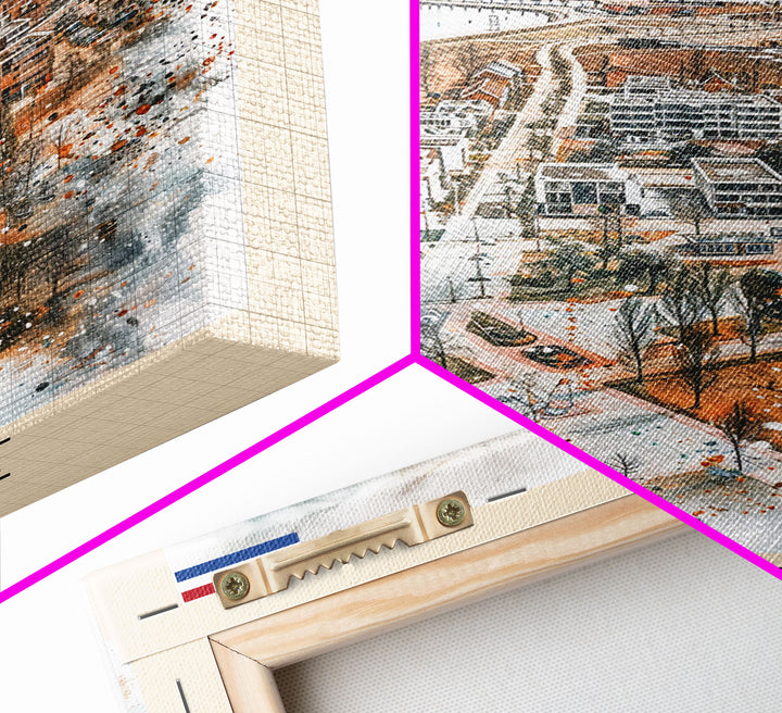 Almere Netherlands Modern City Travel Poster Art, Framed Canvas Print, Unique Wall Art for Living Room, Bedroom Decor, Home Decoration