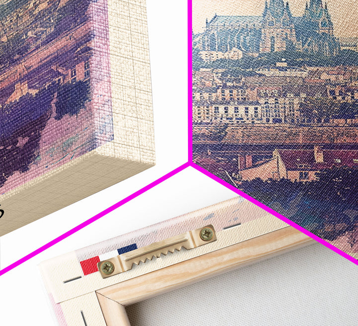 Enchanting Angers Cathedral View, Framed Canvas Print, Ideal for Bedroom Art, Travel Poster, Home Decoration, Boho Wall Art