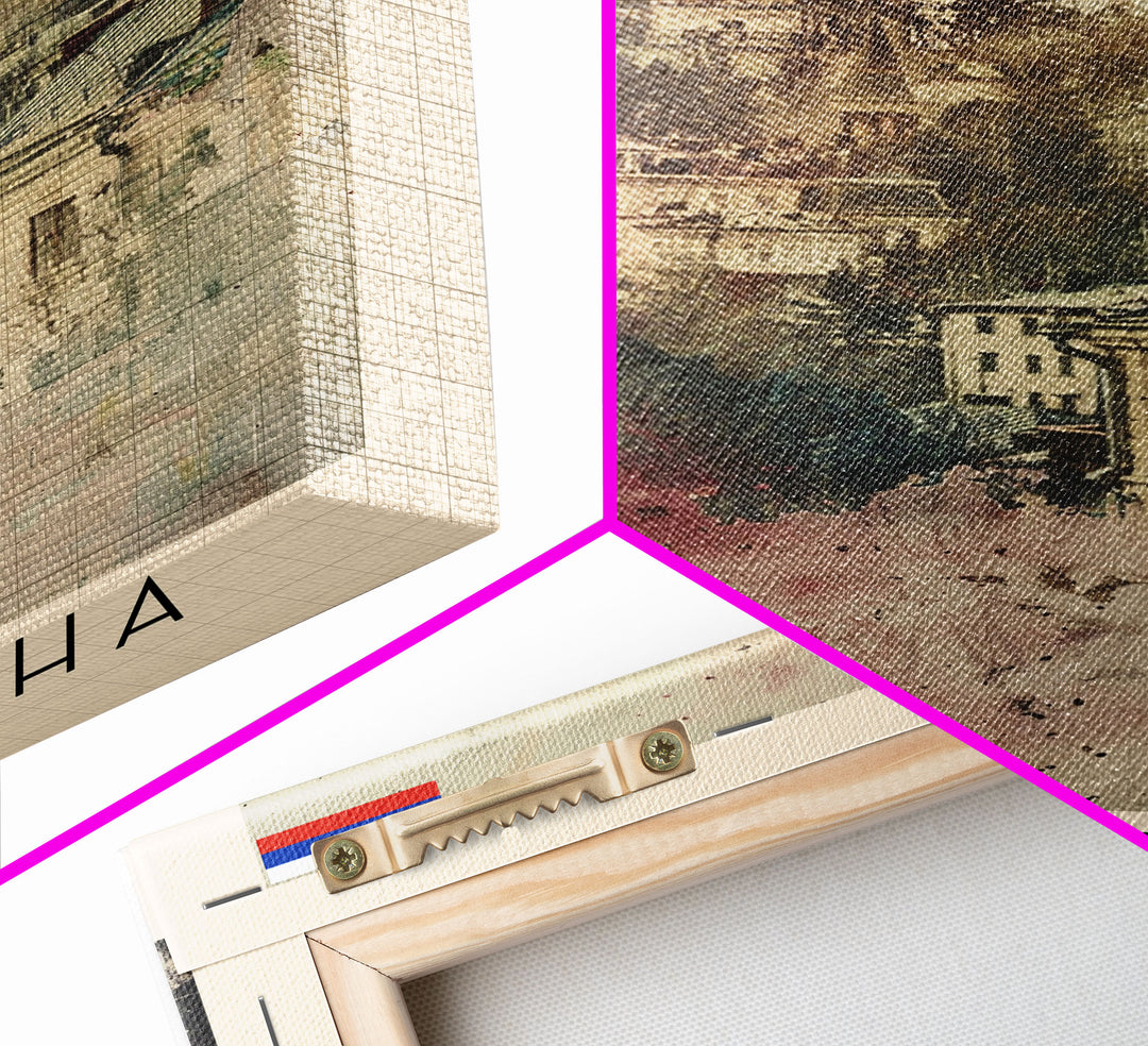 Balashikha Russia Travel Poster Framed Canvas Print, Wall Art, Home Decor, Vacation Print, Watercolor Painting, Cityscape Art, Atmospheric Art