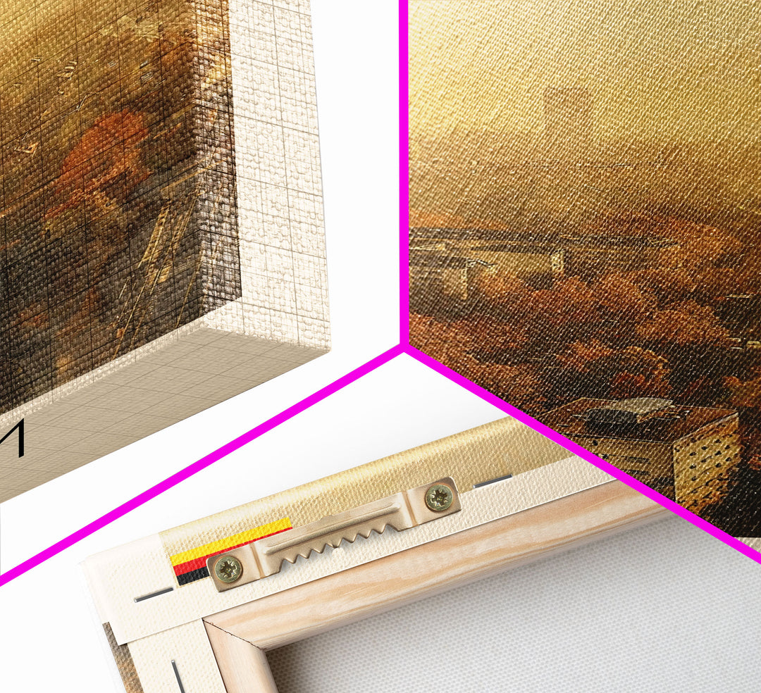 Bochum Germany Travel Poster Framed Canvas Print, Wall Art, Home Decor, Travel Print, Autumn Scene, Modern Art, Original Art