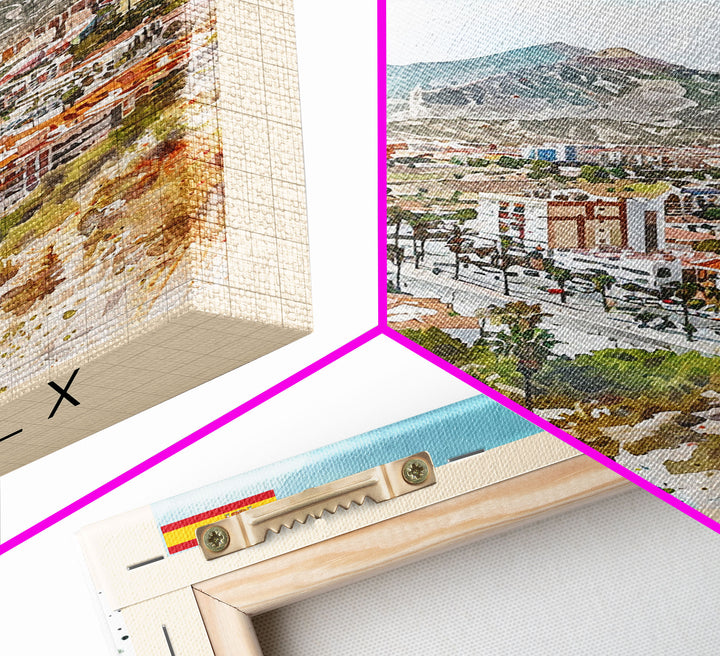 Elche, Spain Vibrant Framed Canvas Print. Stunning Wall Art for Living Room or Bedroom Decor, Spanish Travel Poster Art.