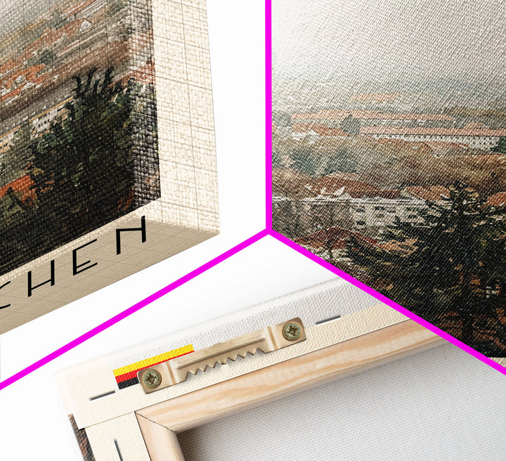 Gelsenkirchen, Germany Travel Poster Art, Framed Canvas Print for Living Room or Bedroom, Urban Wall Art, Home Decoration