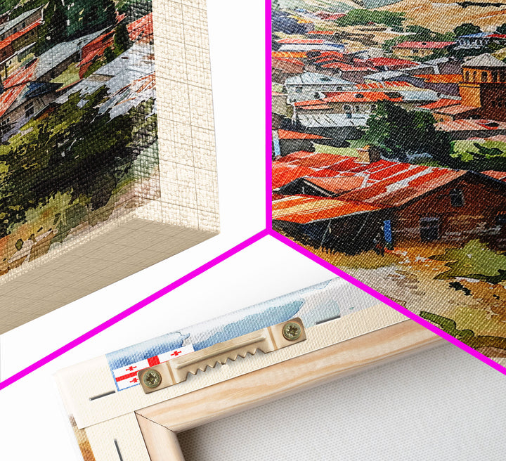 Gori Georgia Cityscape Art, Framed Canvas Print, Bedroom Wall Art, Travel Poster Art, Unique Home Decor