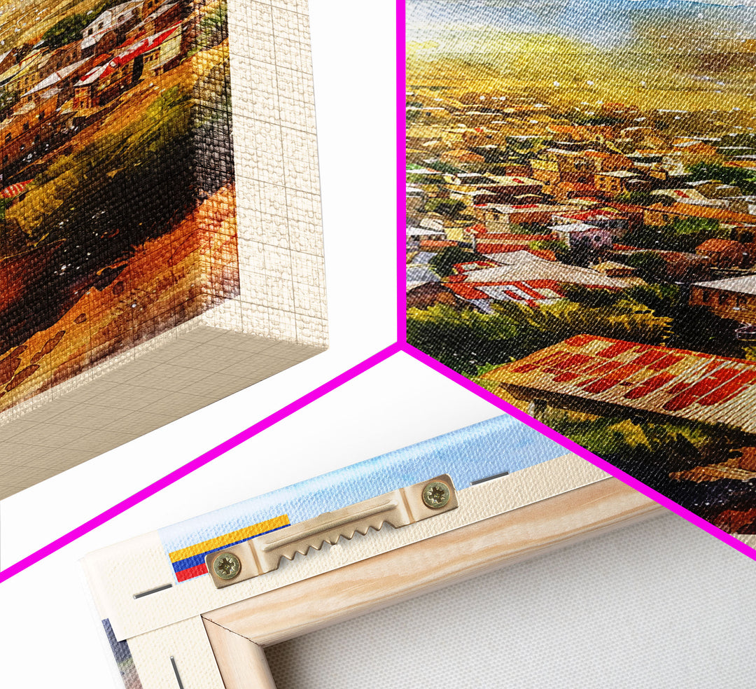 Gyumri Armenia Scenic City View Art, Framed Canvas Print, Living Room Wall Art, Travel Poster, Home Decor, Armenian Wall Art