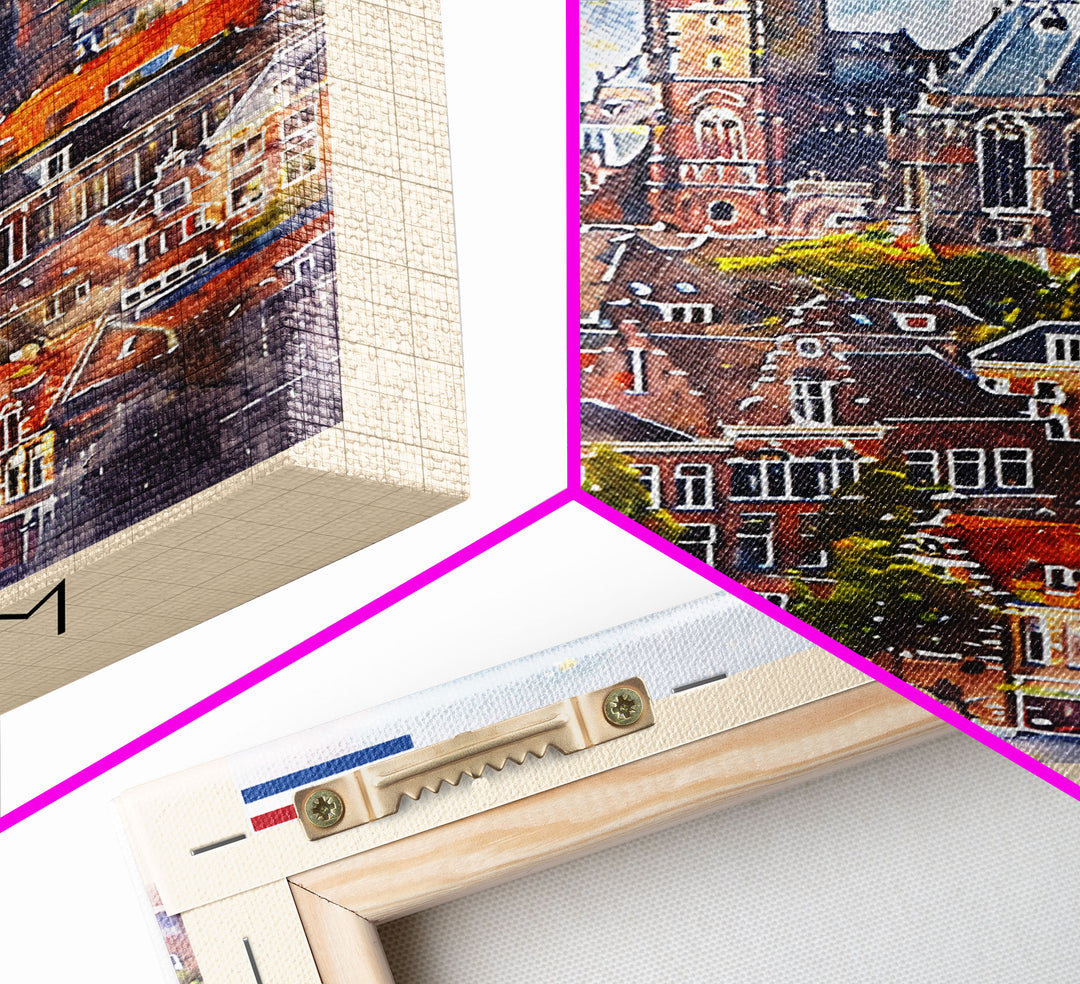 Haarlemmermeer Netherlands Water View Art, Framed Canvas Print, Bedroom Wall Art, Travel Poster, Home Decoration, Dutch Wall Art