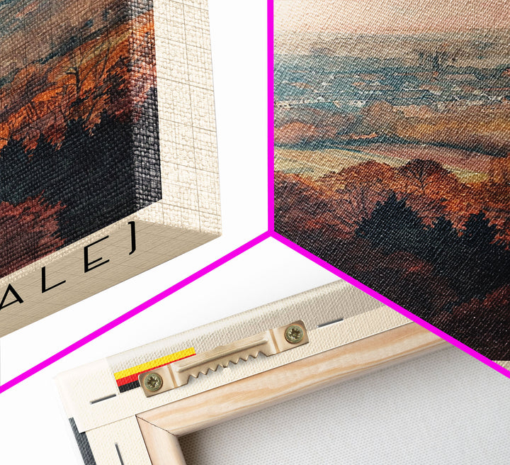 Halle Germany Scenic View Art, Framed Canvas Print, Bedroom Wall Art, Travel Poster Art, Home Decoration, German Wall Art