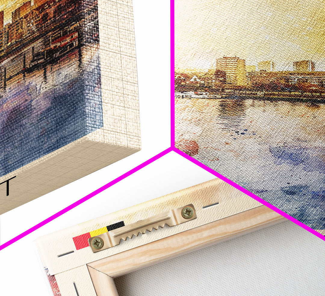 Hasselt Belgium Urban Cityscape Art, Framed Canvas Wall Art, Living Room Decor, Modern Home Decor, City Poster Art Print, Travel Poster Art