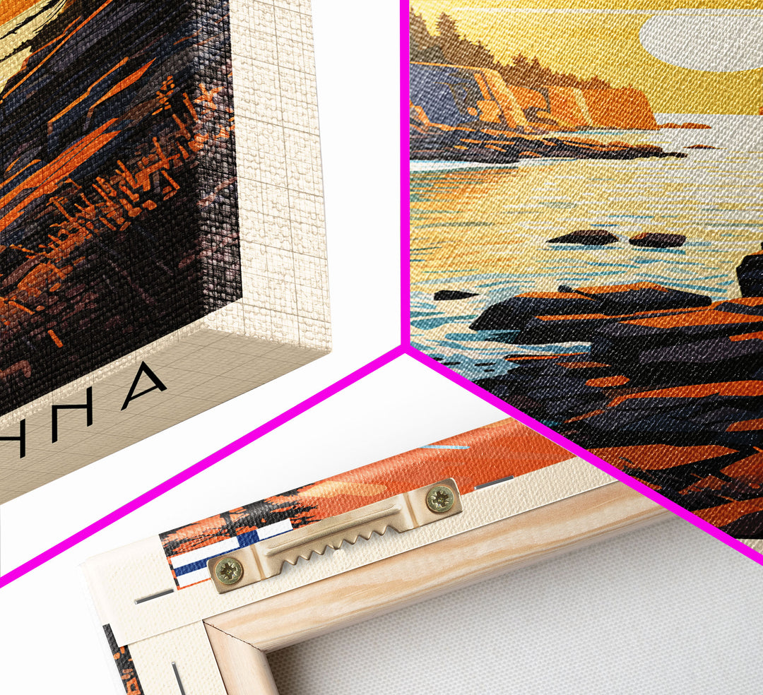 Hämeenlinna Finland Sunset Lake Art, Framed Canvas Wall Art, Home Decor, Living Room Decor, Nature Poster, Scenic Wall Art, Travel Poster Art