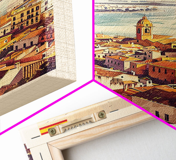 Huelva Spain Cityscape Art Print, Vibrant Sunset Canvas Print for Home Decor, Travel Poster for Living Room Wall Art, Spanish City View