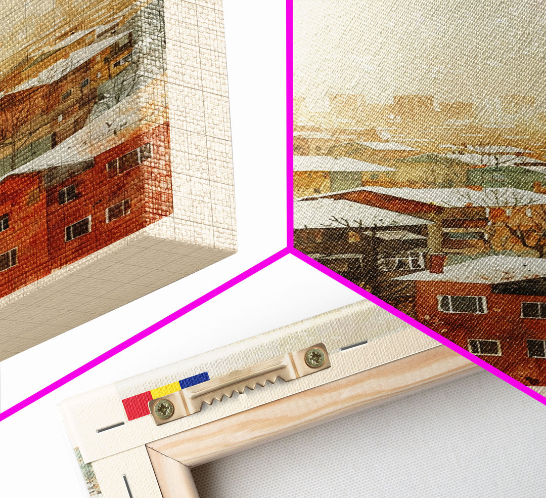 Iasi Romania Winter Scene Art Print, Stunning Canvas Print for Seasonal Home Decor, Travel Poster for Living Room Wall Art, Romanian Cityscape