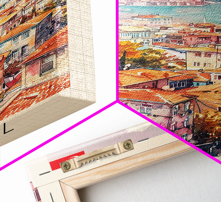 Istanbul Turkey Bosphorus Art Print, Beautiful Canvas Print for Home Decor, Travel Poster for Living Room Wall Art, Turkish Cultural Scene