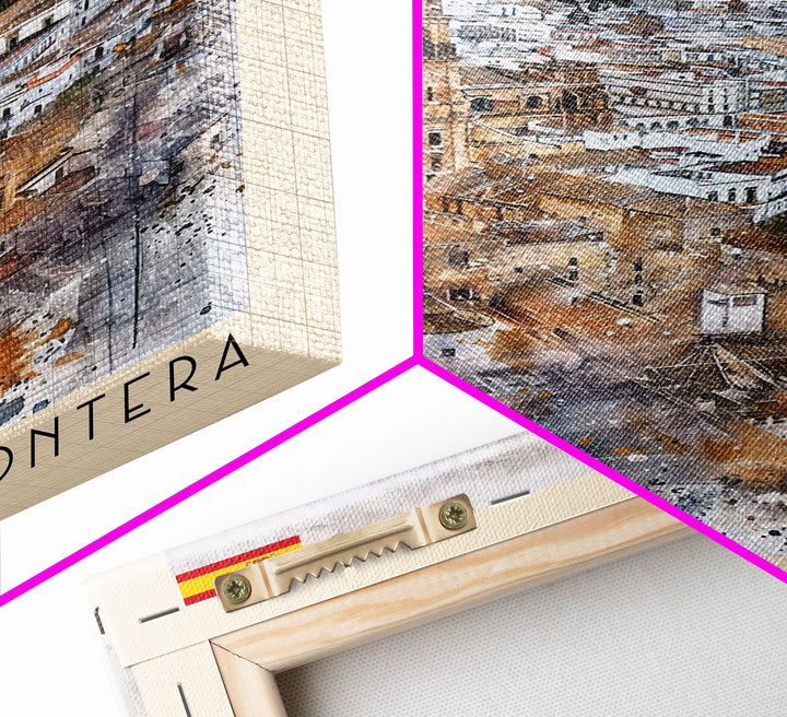 Jerez de la Frontera Spain Vineyard View, Framed Canvas Print, Travel Poster, Rustic Wall Art, Dining Room Decor, Wine Country Art, Home Aesthetic