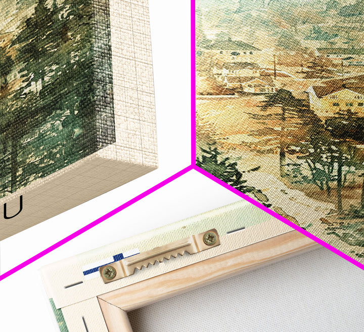 Joensuu Finland River View, Framed Canvas Print, Travel Poster, Scenic Wall Art, Nature Landscape Decor, Living Room Art, Tranquil Home Decoration