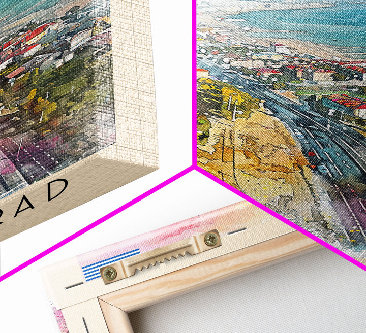 Kaliningrad Russia Urban Landscape, Framed Canvas Print, Travel Poster, Modern Wall Art, Office Decor, Russian Cityscape, Contemporary Home Decoration