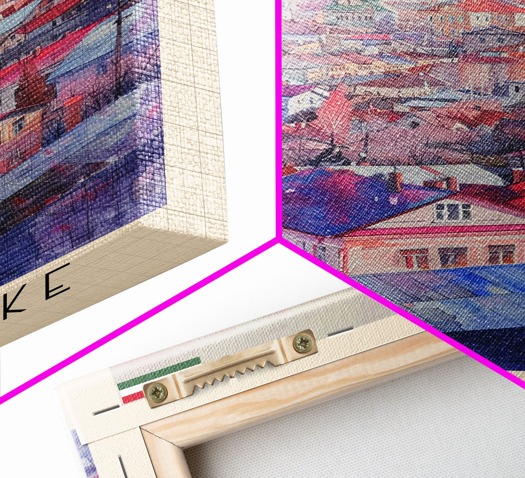 Kamianske Ukraine Scenic View, Framed Canvas Print, Travel Poster, Wall Art, Living Room Decor, Cityscape Art, Modern Home Decoration, Ukrainian City