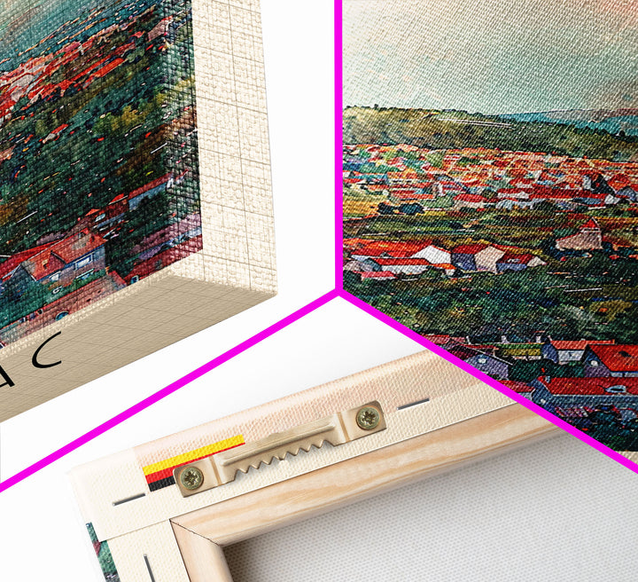 Karlovac Croatia Scenic View, Framed Canvas Print, Travel Poster, Wall Art, Living Room Decor, Cityscape Art, Modern Home Decoration, Croatian City