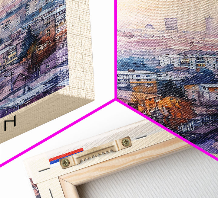 Kherson Ukraine Port View, Framed Canvas Print, Travel Poster, Wall Art, Home Decor, Living Room Decoration, Ukrainian Cityscape Art