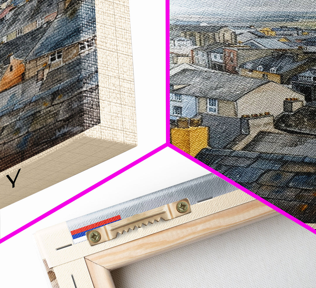 Kilkenny Ireland Scenic View, Framed Canvas Print, Travel Poster, Wall Art, Home Decor, Living Room Decoration, Irish Cityscape Art