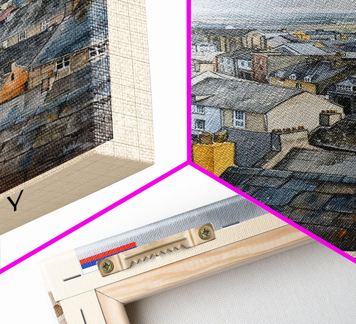 Kilkenny Ireland Scenic View, Framed Canvas Print, Travel Poster, Wall Art, Home Decor, Living Room Decoration, Irish Cityscape Art