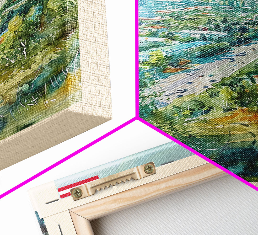 Kirov Russia Winter Landscape, Framed Canvas Print, Travel Poster, Wall Art, Home Decor, Living Room Decoration, Russian Urban Art