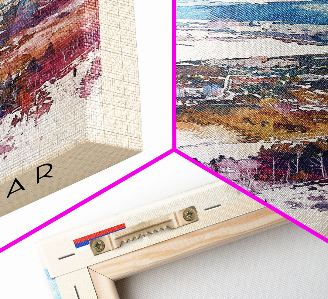 Krasnodar Russia Travel Poster Framed Canvas Print, Abstract Landscape Art, Wall Decor, Home Decoration, Travel Print, Artistic Gift