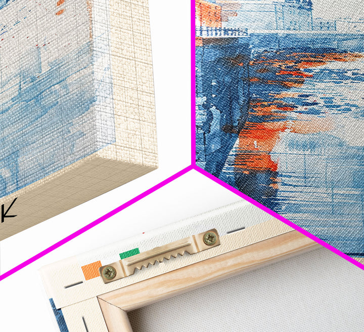 Limerick Ireland Travel Poster Framed Canvas Print, Scenic Landscape, Watercolor Art, Wall Decoration, Home Decor, Travel Print, Original Painting