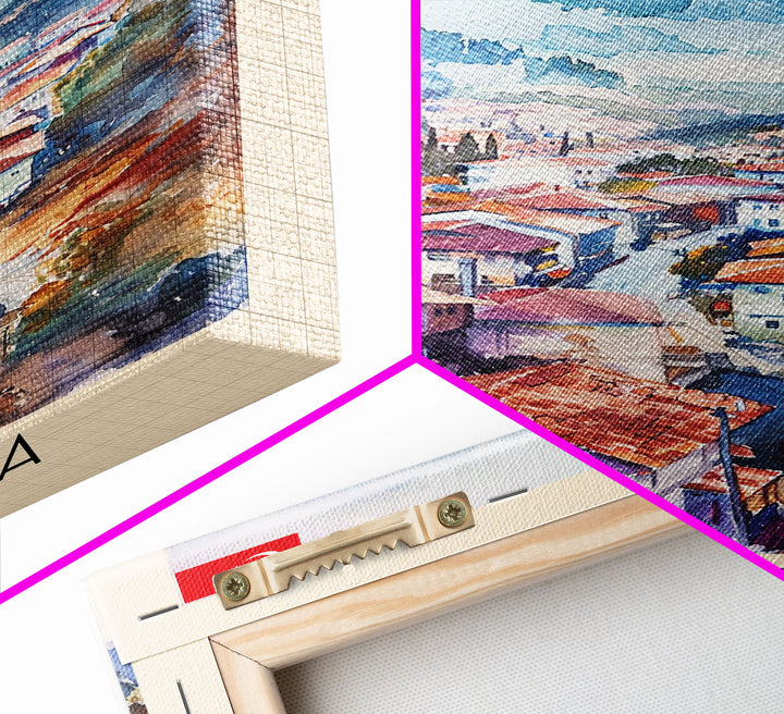 Malatya Turkey Travel Poster Framed Canvas Print, Historic Landscape, Watercolor Art, Wall Art, Home Decoration, Travel Print, Artistic Gift