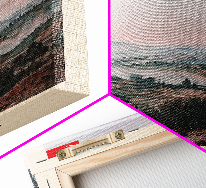 Manisa Turkey Travel Poster Framed Canvas Print, Scenic Landscape, Watercolor Art, Wall Decoration, Home Design, Travel Print, Unique Art