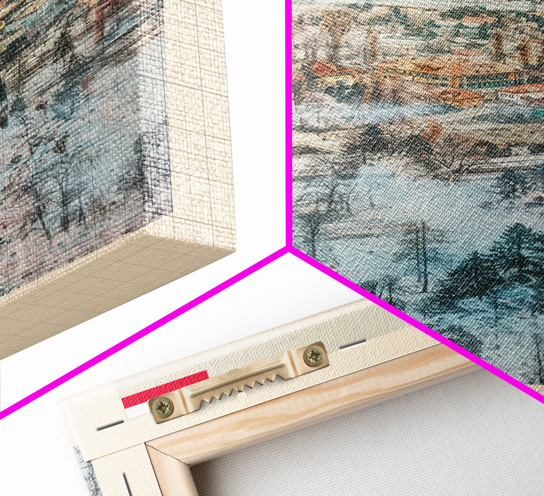 Radom Poland Travel Poster Framed Canvas Print, Watercolor Painting, Urban Wall Art, Home Decor, Polish Cityscape, Modern Decor