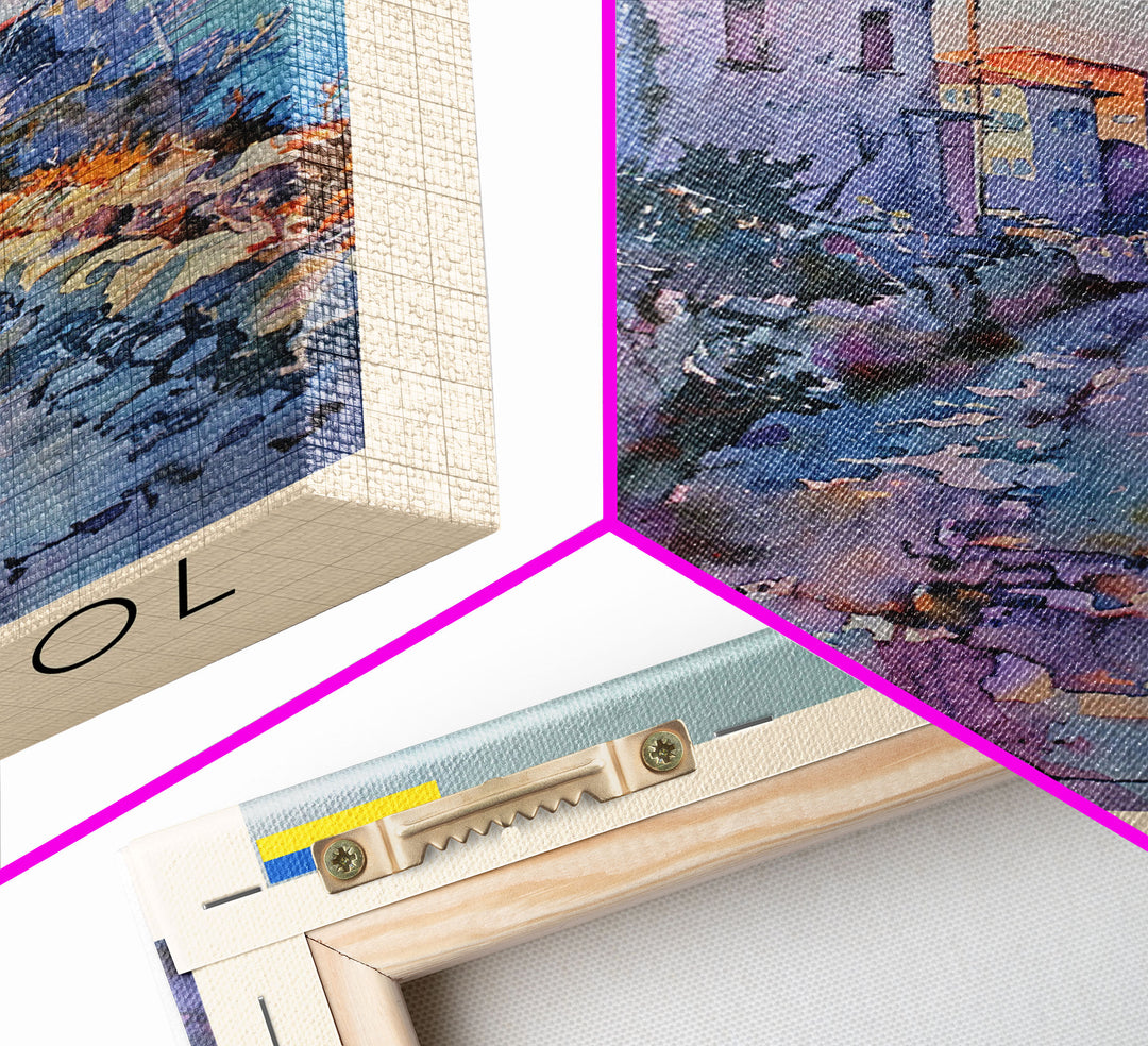 Simferopol Ukraine Travel Poster Framed Canvas Print, Watercolor Painting, Scenic Wall Art, Home Decor, Ukrainian Landscape, Artistic Art