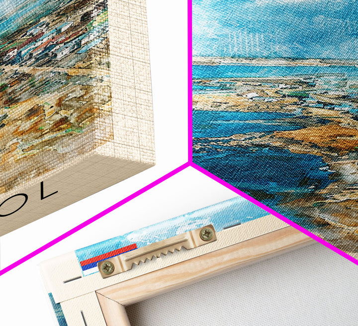 Stavropol Russia Travel Poster Framed Canvas Print, Watercolor Painting, Urban Wall Art, Home Decor, Russian Cityscape, Artistic Decor