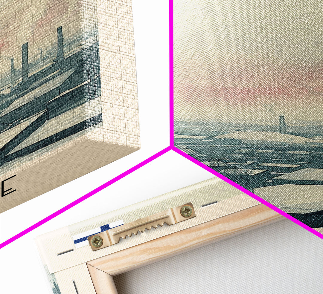 Tampere Finland Travel Poster Framed Canvas Print, Watercolor Painting, Scenic Wall Art, Home Decor, Finnish Landscape, Contemporary Art