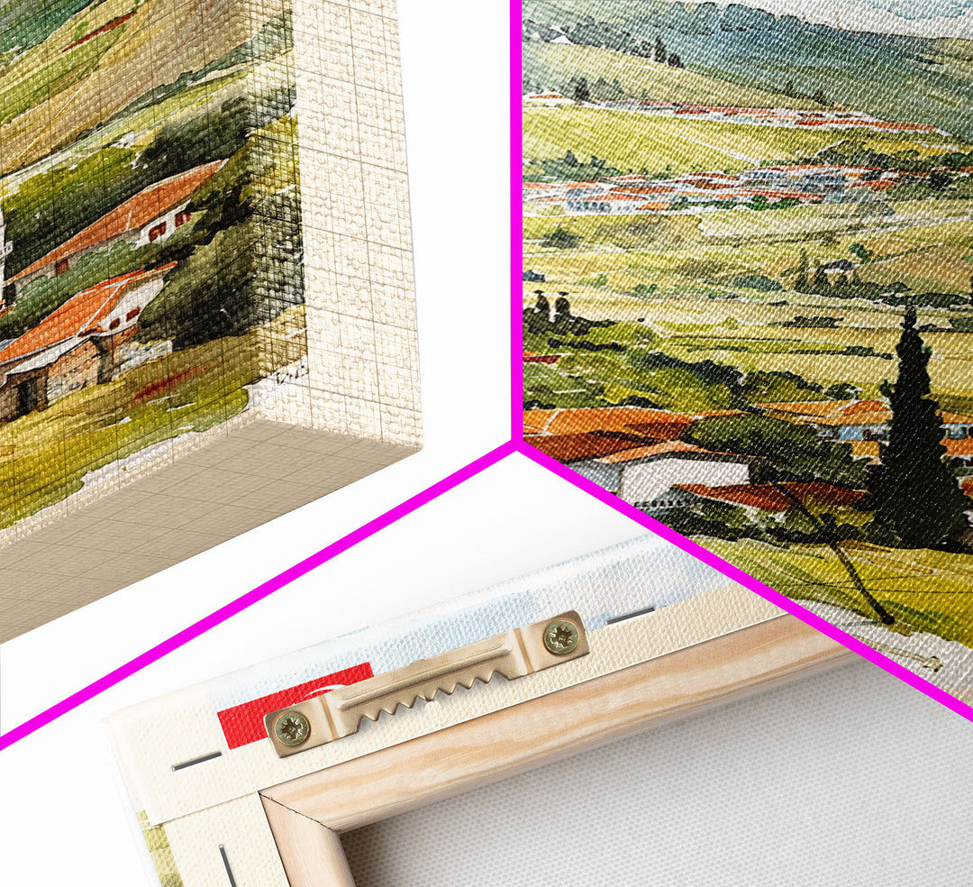 Van Turkey Travel Poster Framed Canvas Print, Watercolor Painting, Scenic Wall Art, Home Decor, Turkish Landscape, Exotic Art